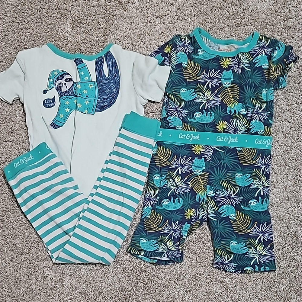 Cat & Jack kids 8 pajama set bundle